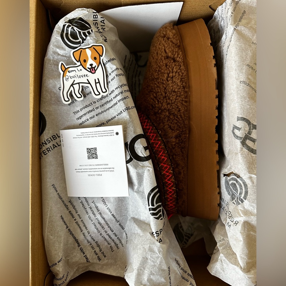 ❤️🤎BNIB UGG: Tazz Braid in Hardwood Platform Slipper - Womens 6❤️🤎 - Picture 3 of 6